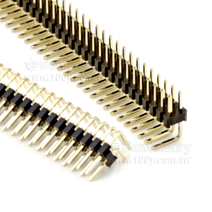 2.0mm Male Header (Gold)- Double Row - 12431 Product Image