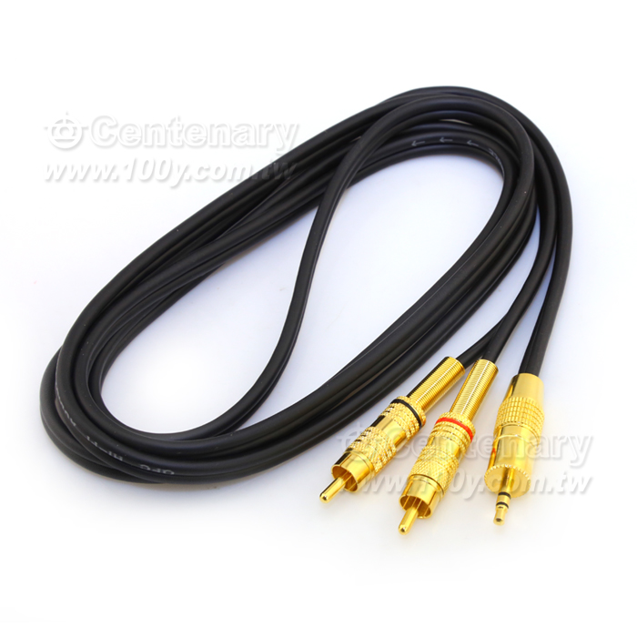 3.5mm Stereo +2 RCA (Gold-Plated) - 92615 Product Image