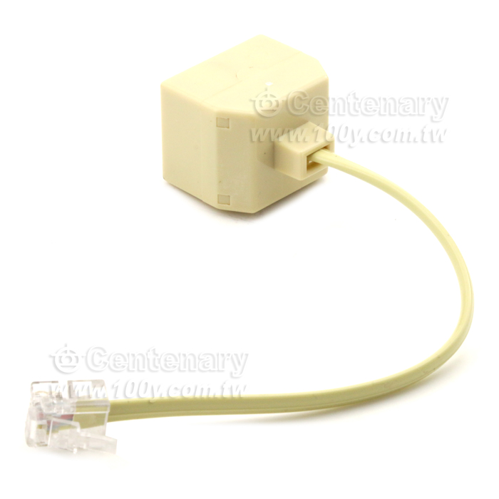 一變二電話轉換線4C 10cm - 4001 產品圖片