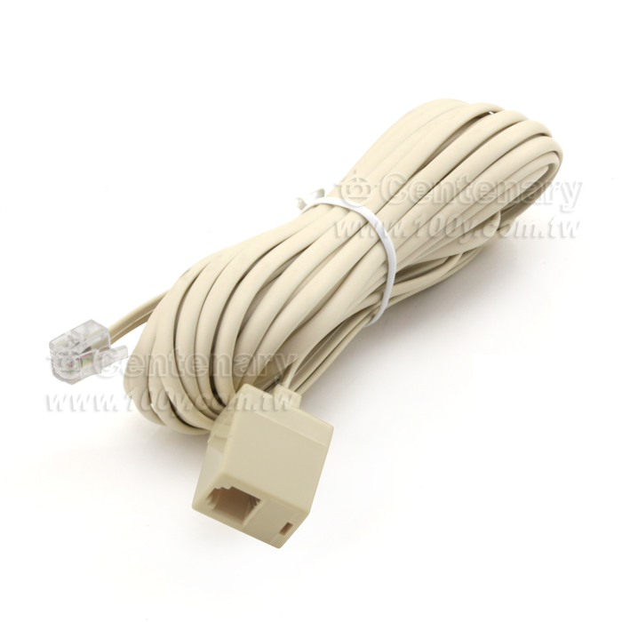 1M/F  Telephone Adaptor  6P4C/25尺 - 5682 Product Image