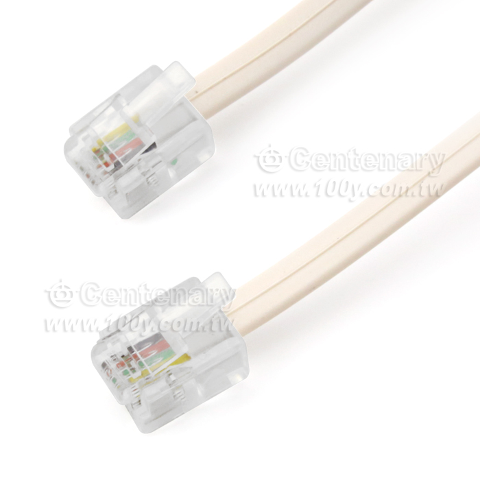 2公白電話線6P4C/25尺 - 5683 產品圖片