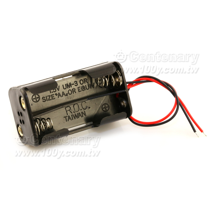 3號4只 背靠背電池盒方型(ROHS)(串聯) - 7803 產品圖片