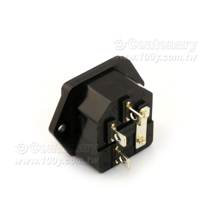 C14 3P AC Power Plugs With Fuse - 8389 Product Image
