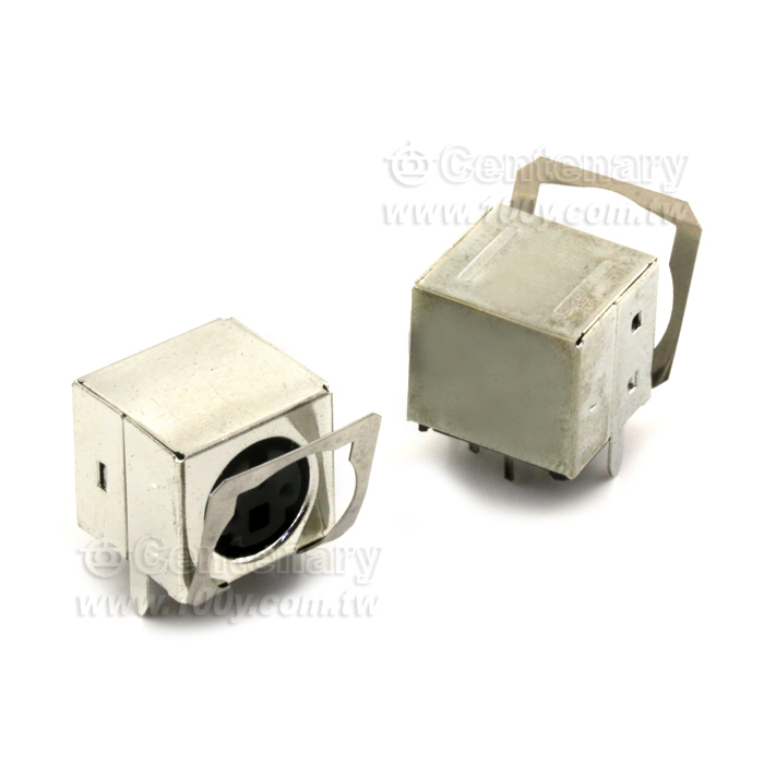 Shielded Double mini-DIN  PCB Mount Socket - 12655 Product Image