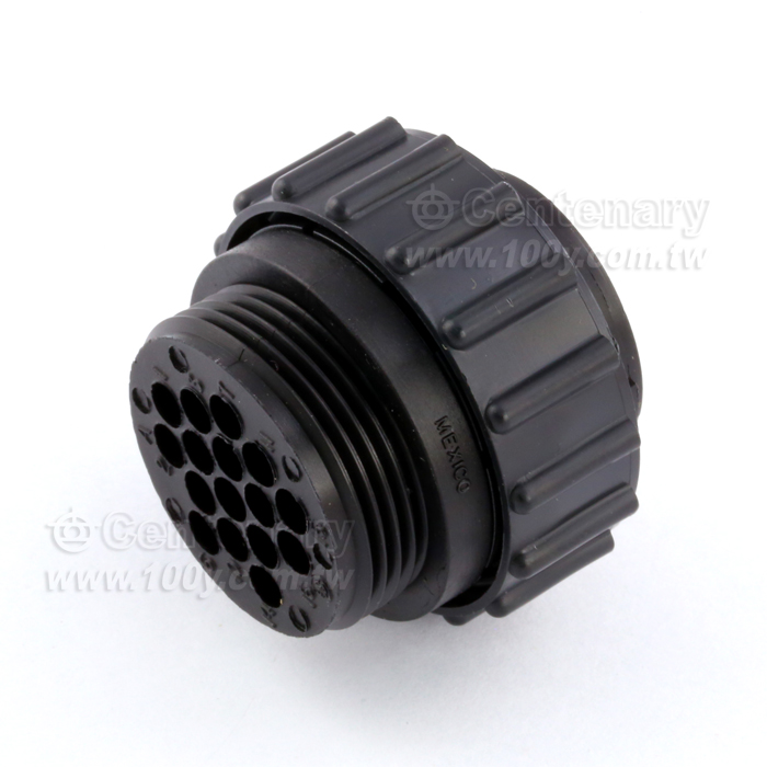 AMP Series 1 CPC Circular Plastic Connectors Receptacle-Square Flanged Receptacle-Free Hanging Plug - 106696 Product Image