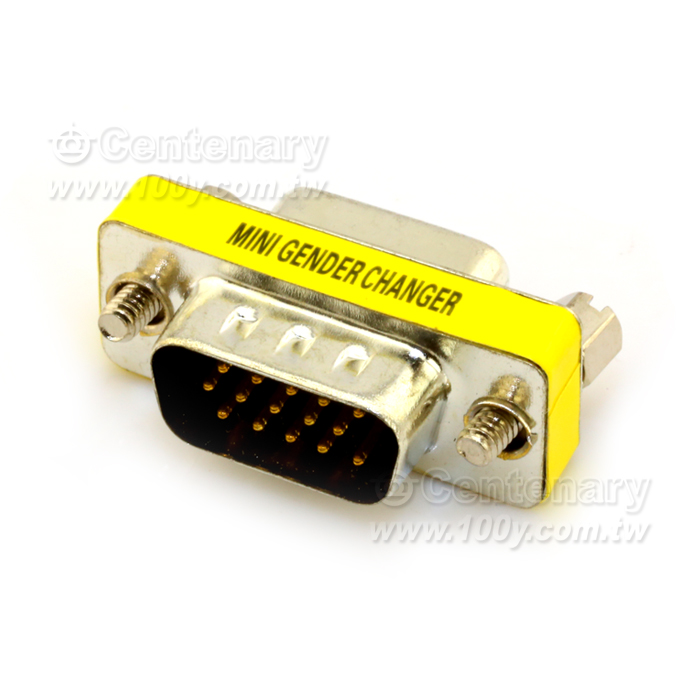 VGA 迷你3排15公-15母轉換頭 - 16451 產品圖片