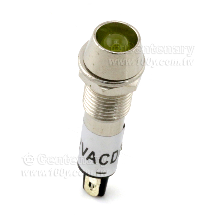 M8 井型銅霓虹燈附電阻DC12V 黃色 - 8179 產品圖片