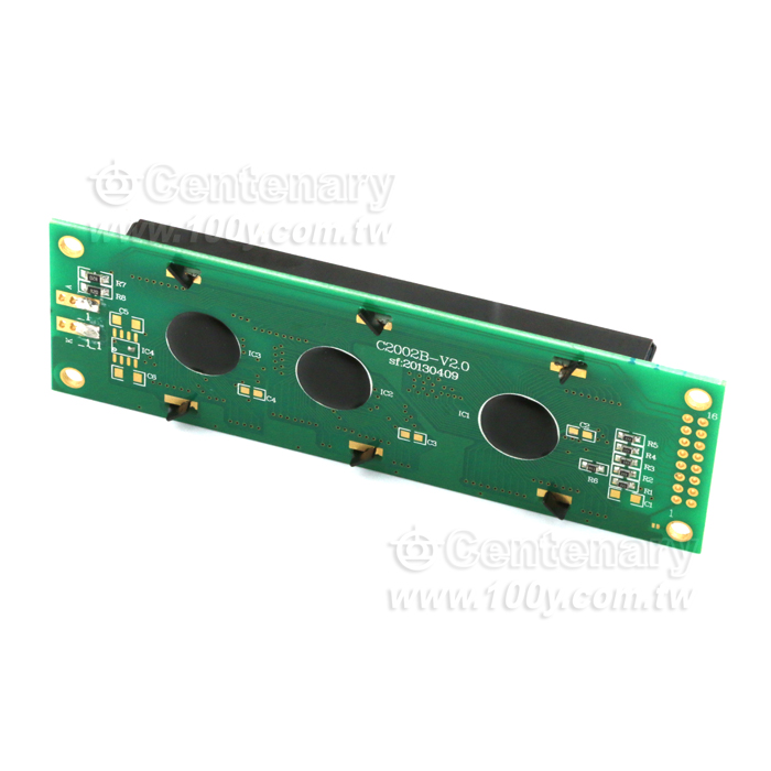 20*2 字符型 LCD 5V (黃綠底黑字) 並口 - 102070 產品圖片