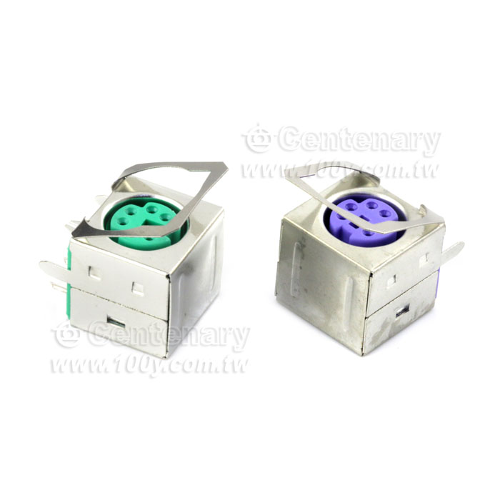 Mini-DIN母座 6Pin 紫色【ROHS】 - 18921 產品圖片