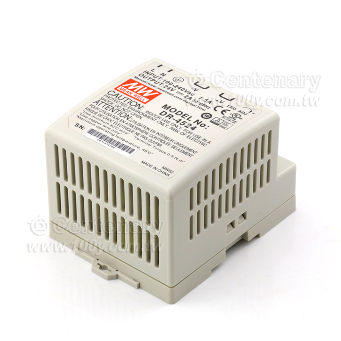 45W Single Output DIN Rail Power Supply - 21095 Product Image