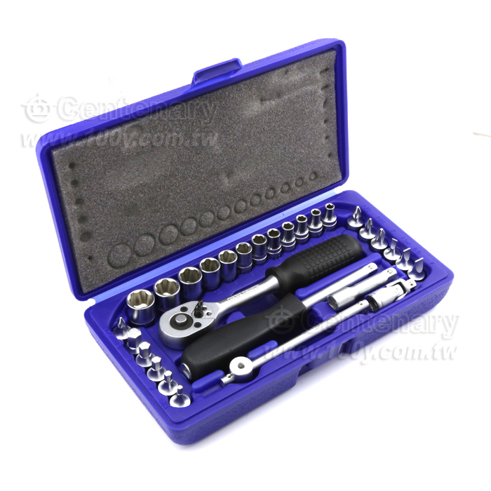 29Pcs1/4" 套筒板手組(公制) - 20511 產品圖片