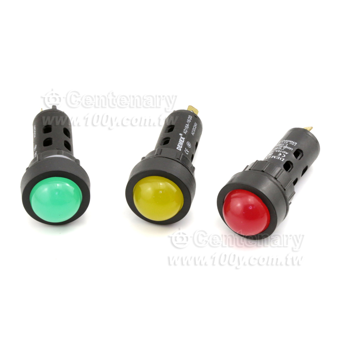 M16 圓凸型LED燈 24V 綠 - 30617 產品圖片