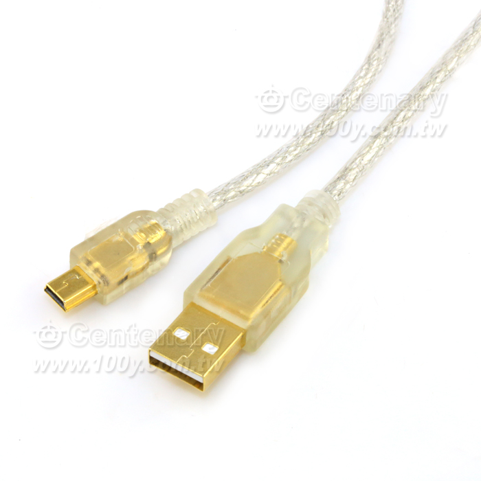 USB鍍金A公-迷你5P/25cm - 31876 產品圖片