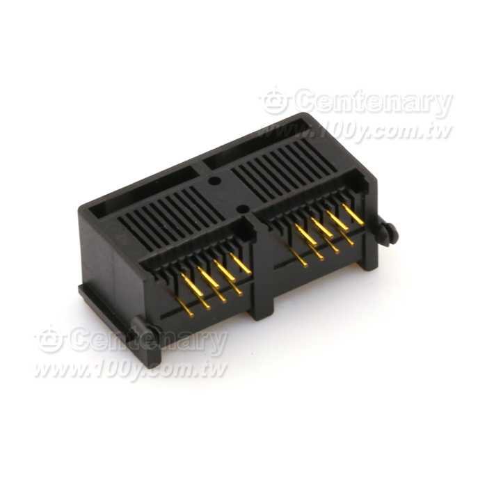 RJ45網路插座 8P8C-90°並聯 - 32198 產品圖片