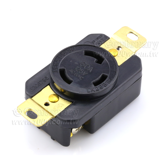 L5-30R 美國插座 3P/30A/125V (塑膠) - 41633 產品圖片