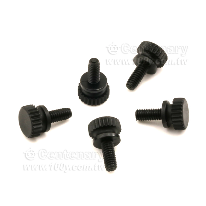 8-32黑色滾花手擰塑料機箱螺絲(ROHS) - 46808 產品圖片
