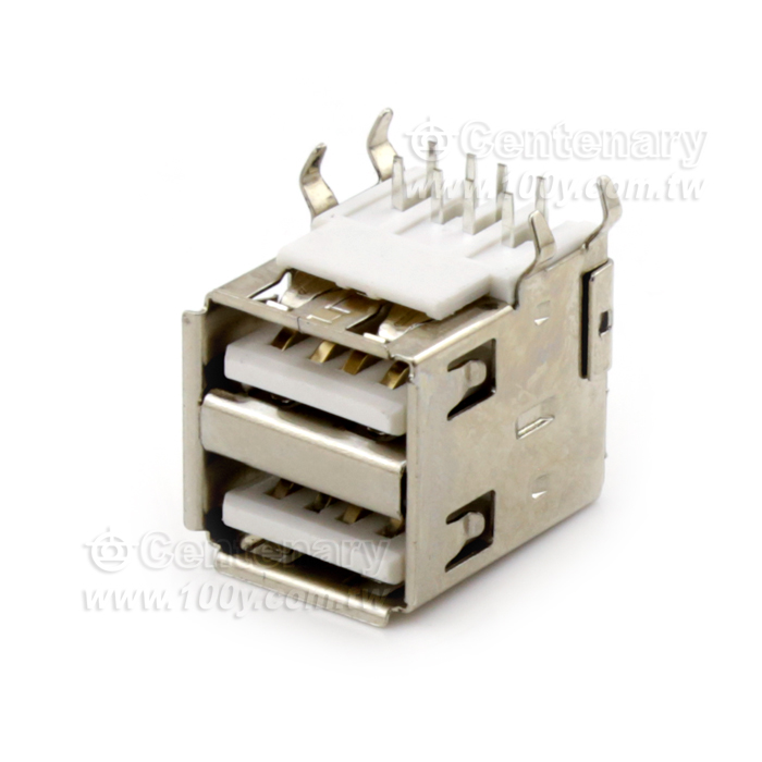 USB Jack DIP 90° 2Female*4P (ROHS) - 47859 產品圖片