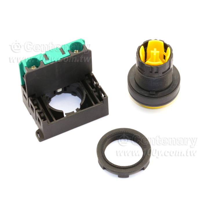 瞬間型押扣開關 +1NO (ROHS) 黃色 - 48664 產品圖片