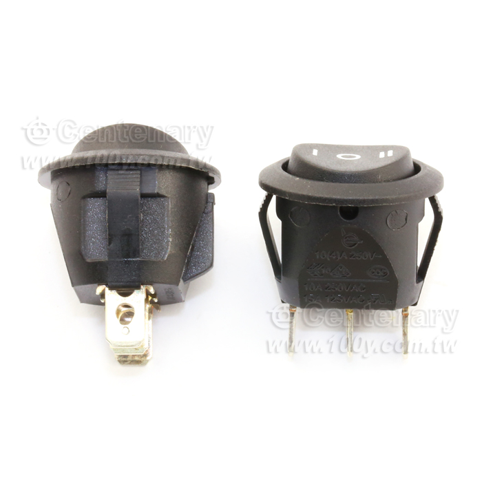 不帶燈-黑按鈕/黑底3P(RoHS) - 52435 產品圖片