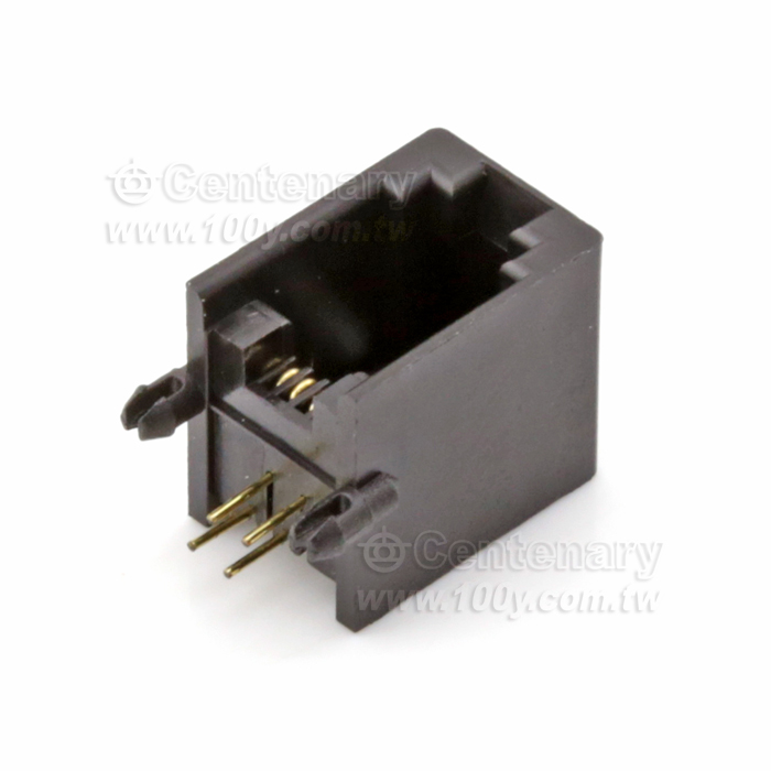 RJ-11電話線插座 4P4C 黑 - 52987 產品圖片