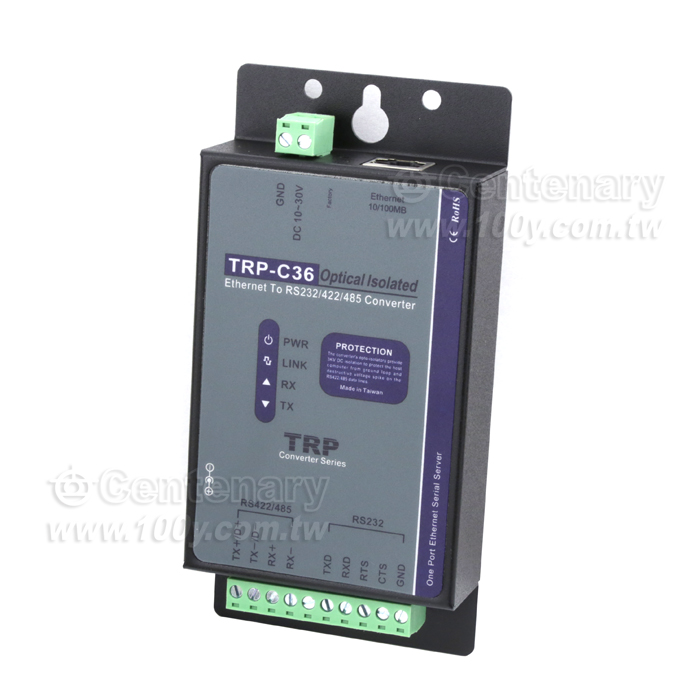 Ethernet to RS-232/422/485 Isolated Converter - 56067 Product Image