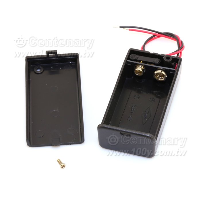 9V Plastic Battery Holder With Cover and SW - 58612 Product Image
