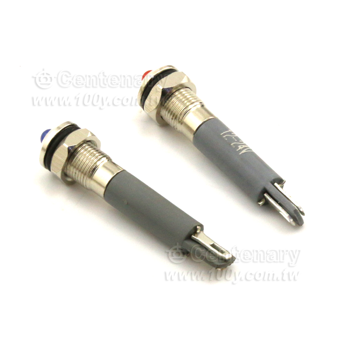 6mm插金屬指示燈腳-高頭-綠12-24V - 141710 產品圖片