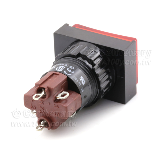 按鈕開關保持 紅+LED24V - 67581 產品圖片