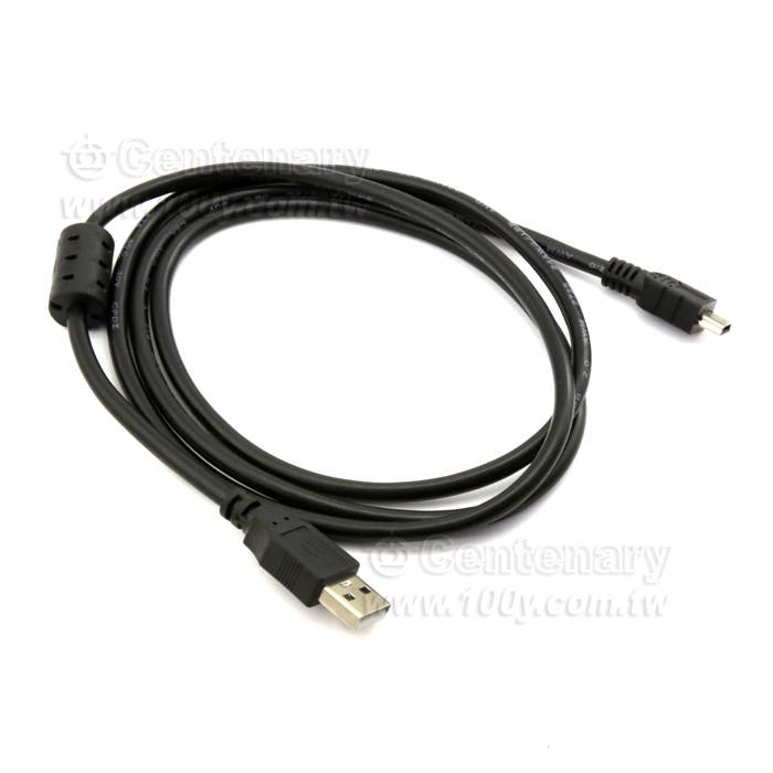 數位相機專用線USB-A/Mini 5Pin 黑色 1.5米 - 69321 產品圖片