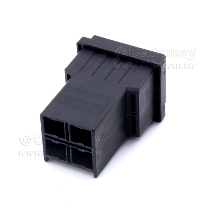 4 Position Rectangular Housing Connector Plug Black 0.400" (10.16mm) - 114559 Product Image