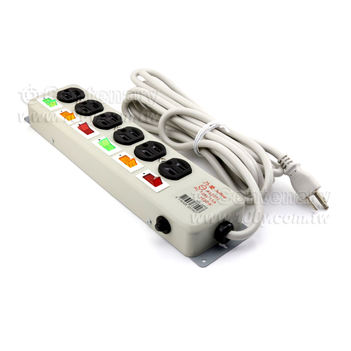 15A 3P*6 AC Power Strips 15Ft. - 72154 Product Image