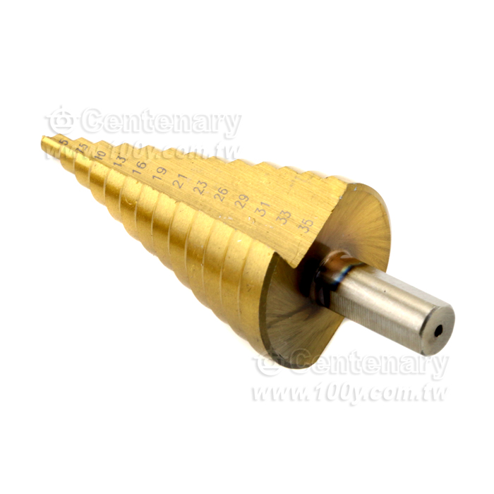 鍍鈦雙R槽階梯鉆 3~13mm - 102120 產品圖片