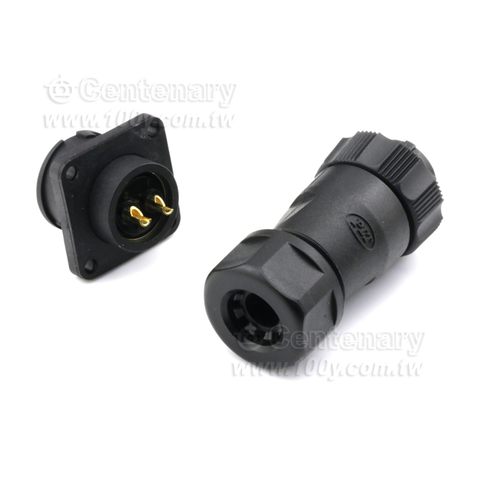 2P母插頭+2P公座(IP67防水) - 77354 產品圖片
