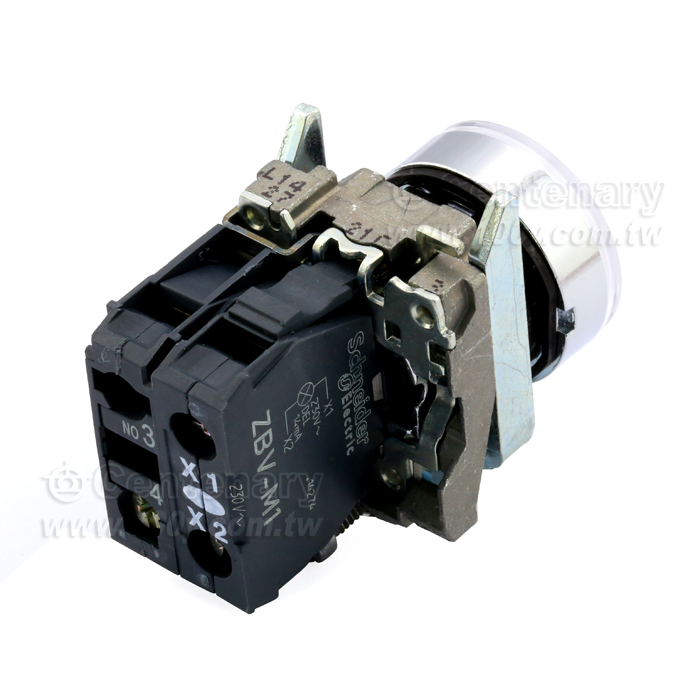 施耐德_LED 照光按鈕開關 220V  白 - 105618 產品圖片