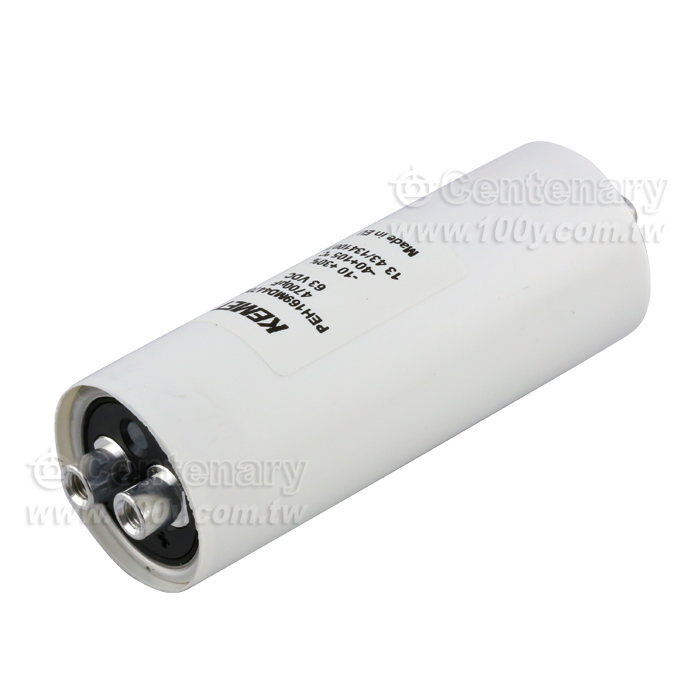 Capacitor, aluminum, 4700 uF, -10/+30% Tol, -40/+105C, 63V@105C - 80041 Product Image