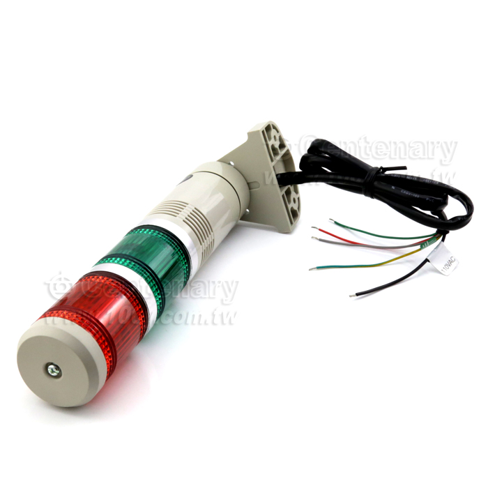 φ50mm側掛式LED二層帶蜂鳴警示燈110VDC 紅綠 - 117641 產品圖片