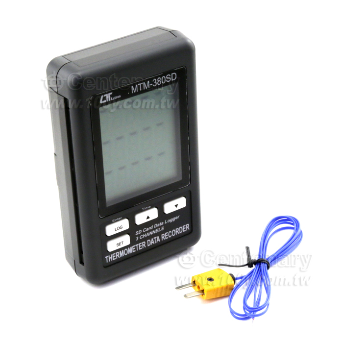 THERMOMETER DATA RECORDER, 3 channels, type K Temp., SD Card real time data recorder - 84219 Product Image