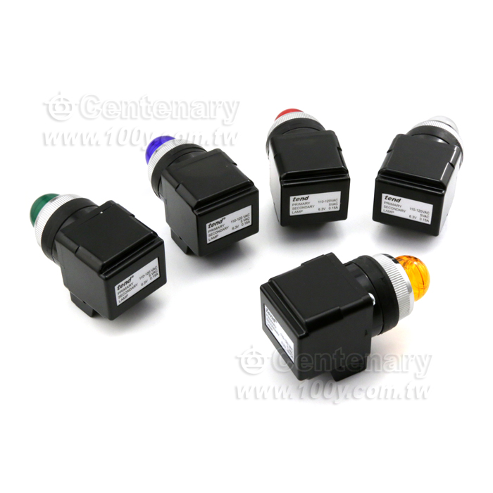ψ25圓形指示燈 110VAC 藍 - 84462 產品圖片