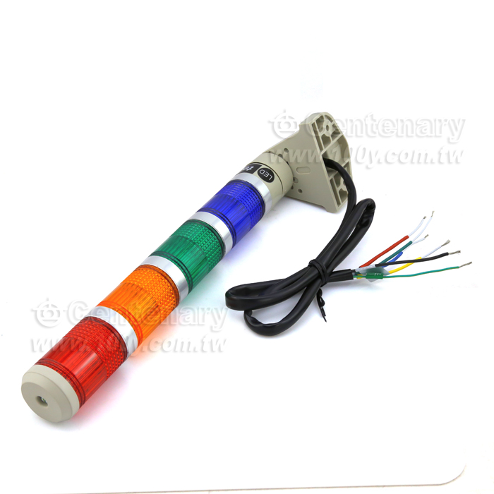 φ40 側掛式四層警示燈 LED燈泡 24V - 111781 產品圖片