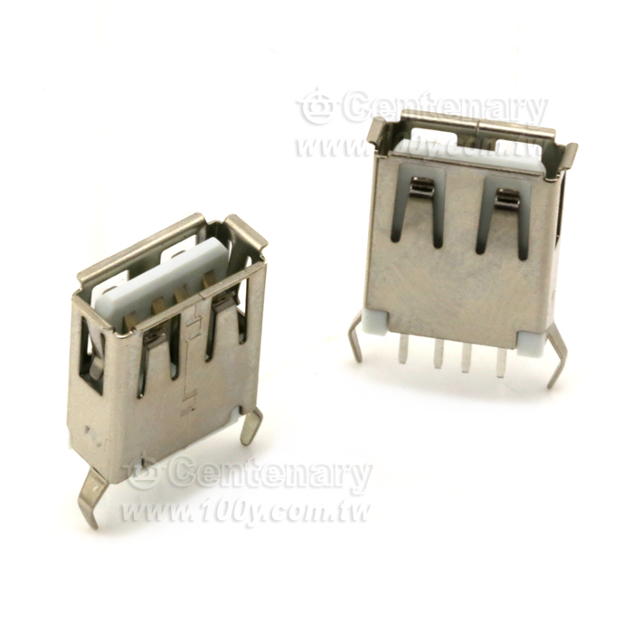 USB-A(F) DIP 180°  白膠  (ROHS) - 89823 產品圖片