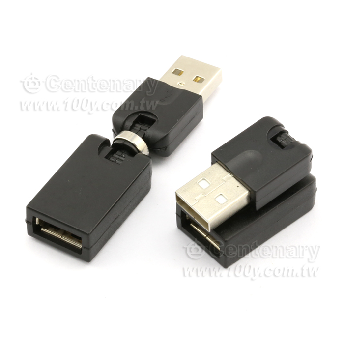 摺疊式USB轉接頭 A公-A母 黑色 - 89369 產品圖片