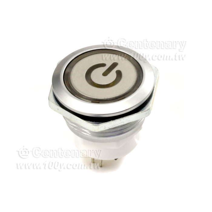 無段Φ19mm防水型金屬按鈕開關 綠色 - 90829 產品圖片