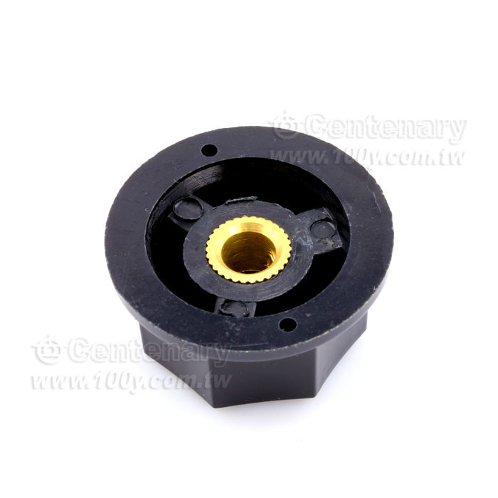 七角旋鈕，黑色 直徑6.0mm  33.2*17.4 - 112108 產品圖片