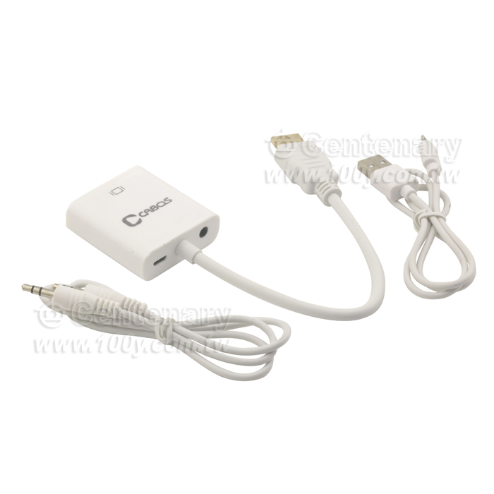 HDMI轉VGA轉換器 白色 - 92432 產品圖片