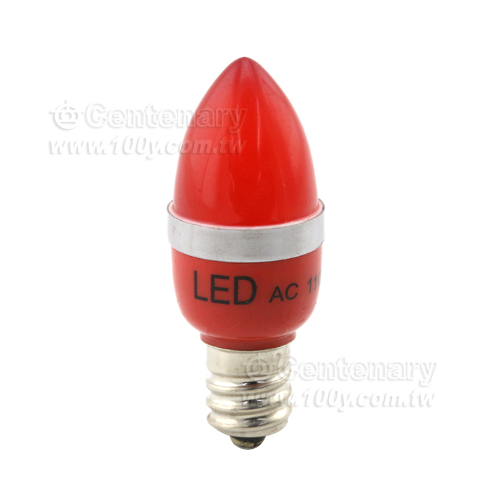 LED尖頭燈-紅 110V E12 - 94160 產品圖片