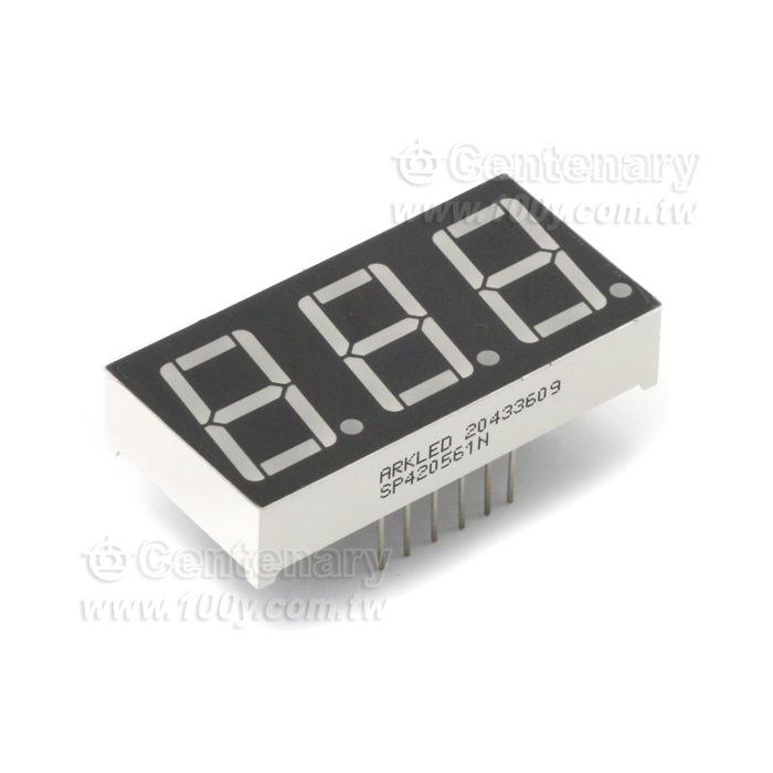 0.56" 3字/共陰/超亮紅 - 94332 產品圖片