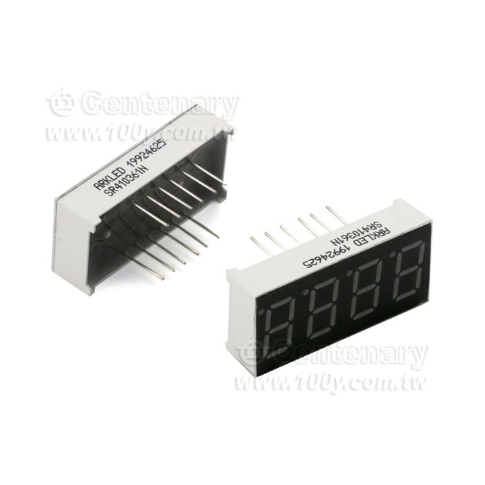 0.36" 4字 七段顯示器/共陽 RED - 50421 產品圖片
