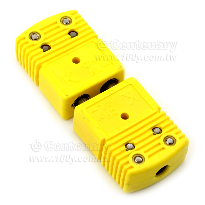 K Type 熱電偶插頭 公+母 (黃) - 94758 產品圖片