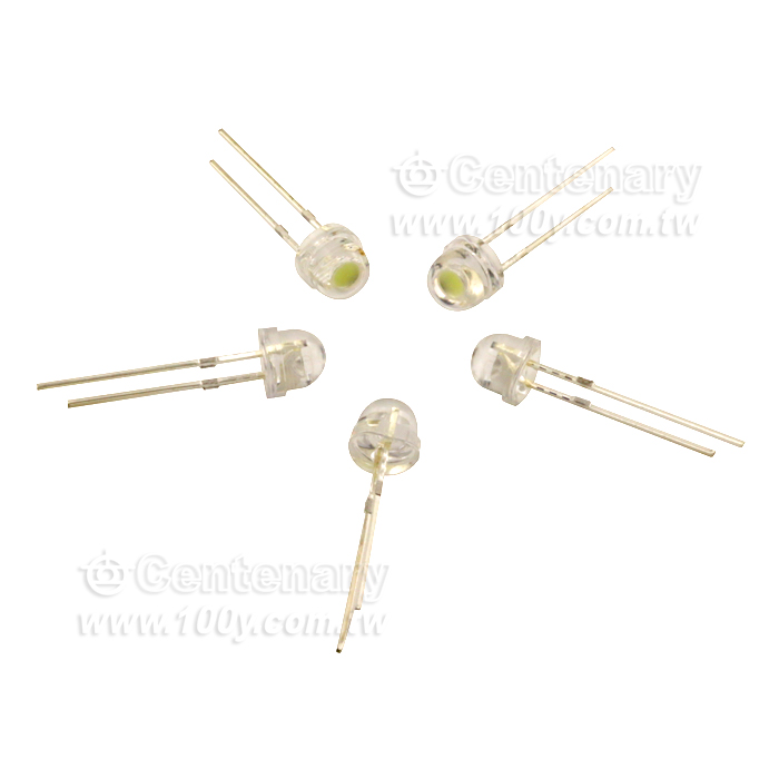 F5草帽燈LED 白光 3.0~3.2Vf 3200~3400mcd - 95578 產品圖片