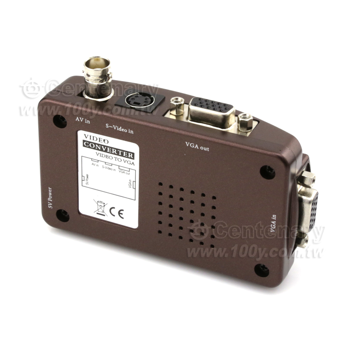 BNC端子+S 端子 Input 轉 VGA Output 視頻轉換器 - 96086 產品圖片